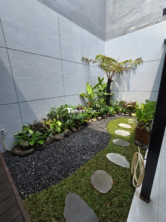 taman kering, zen garden, tropical garden, taman minimalis, bsd, tangerang
